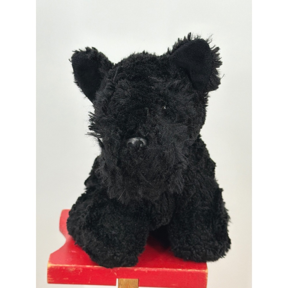 Black Scottish Terrier Plush Stuffed Animal Scottie Dog Soft Toy 9"